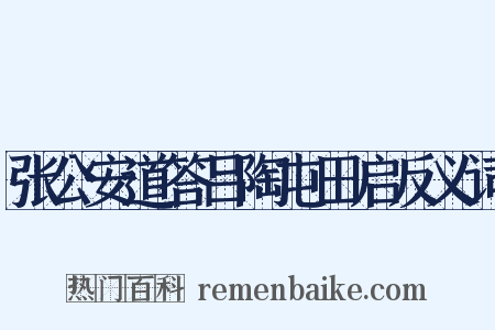 张公安道答吕陶屯田启反义词是什么意思的图片